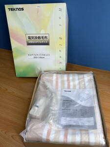 11-206/4-100【未使用】TEKNOS テクノス 電気掛敷毛布 EM-8012 大判セミダブルサイズ 200×140cm 洗える