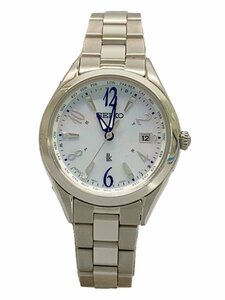 SEIKO◆ソーラー腕時計/アナログ/チタン/WHT/SLV/チタン/1B35-0AW0