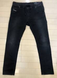 DIESEL　JOGG JEANS （ディーゼル　ジョグジーンズ）KROOLEY-NE 0670M W30　STRETCH ブラックデニムパンツ　スウェット