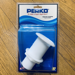 新品即決！PERKO／ペルコ　1－1/2インチスカッパー付きスルハル　ライブウェル排水用に最適です　