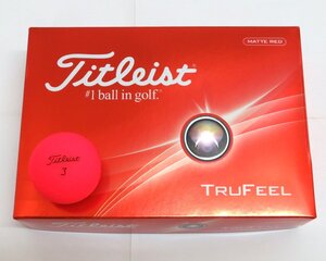 新品★タイトリスト★トゥルーフィール TRUFEEL ボール★2024★マットレッド★日本正規品★1箱★12球★1ダース