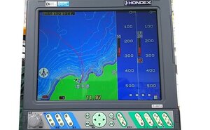 ♪ホンデックス カラーGPSプロッター 魚探 PS-100GP HONDEX 魚群探知機 現状品♪中古品