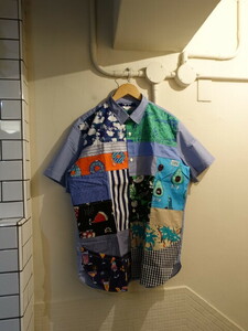 JUNYA WATANABE JUNYAWATANABE ジュンヤワタナベ　×LOUSY LIVIN パッチワークシャツ 24SS 2024SS 半袖 シャツ 未使用　サイズＭ　WM-B024