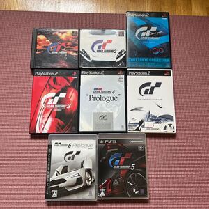 【PS1 2 3】 GRAN TURISMO 1 2 3 4 5 ”Prologue”グランツーリスモ　プロローグ　A-spec 2001 TOKYO 8本セット