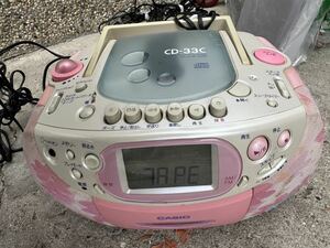 カセットテープ.ラジオ再生OK★CD-33C★CASIO CDラジカセ　01年製