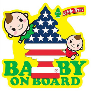 リトルツリー ステッカー 赤ちゃん 乗ってます 車 アメリカン おしゃれ Baby on Board Little Tree BBST001