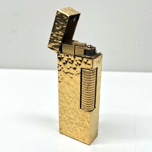 【着火未確認】dunhill ダンヒル ライター ガスライター US.RE24163 ゴールド ローラー 喫煙具 喫煙グッズ 現状品