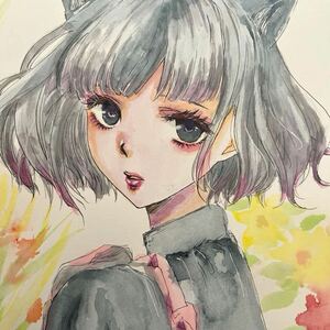 同人手描きイラスト ねこメイド