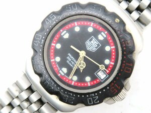 1円◆稼働◆ タグホイヤー WA1214 フォーミュラ1 プロフェッショナル200M ブラック クオーツ ユニセックス 腕時計 P505