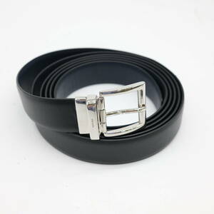 【お値引き】【未使用品】PRADA プラダ ベルト ロングベルト ダブル レザー ブラック 黒 ブルー 青