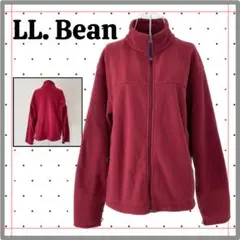 【LL. Bean】ジャケット フリースジャケット フルジップ レッド M 赤