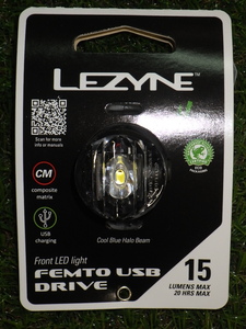 マジ人気！レザイン LEZYNE FEMTO USB FRONT BK