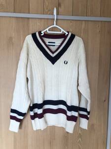 フレッドペリー Fred Perry メンズ ニット Vネック セーター 3色 ストライプ