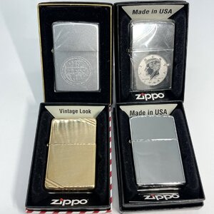 ZIPPO ジッポー ライター【37】 4個まとめ ピン交換済オイル無 2004-2013年 未使用有【道楽札幌】