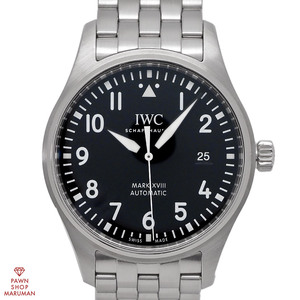 IWC インターナショナルウォッチカンパニー パイロットウォッチ マーク XVIII IW327015 自動巻き SS ブラック 【丸万質舗】