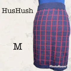 【HusHush】ハッシュアッシュ タイトスカート M チェック柄 美品