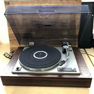 K2★パイオニア PIONEER ED-110PL レトロ 木目 ターンテーブル 当時物【通電確認済/ジャンク】