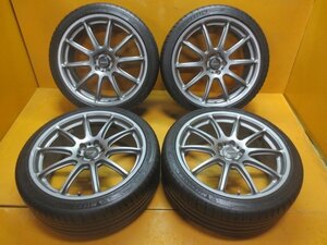 ☆スピスタ☆タイヤホイール　プロドライブ　GC-010E　軽量　GR86 BRZ プリウス　215/40R18　7.5J　+48　100-5　4本　中古　R18646 21