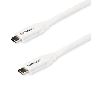 USB 2.0 Type-C ケーブル StarTech.com USB2C5C2MW 2m ホワイト USB-IF認証済み 給電充電対応