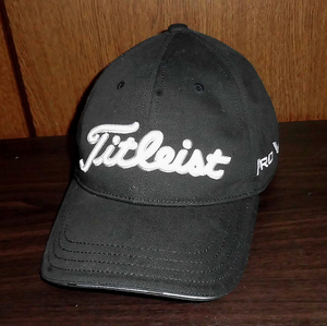 Titleist タイトリスト PRO V1 FJ フットジョイ ゴルフキャップ ツアーキャップ 刺繍ロゴ＆マーク 正規品 BLK F 使用少 美品