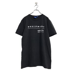 adidas 半袖 プリント Tシャツ L ブラック アディダス スポーツ 古着卸 アメリカ仕入 a508-5006