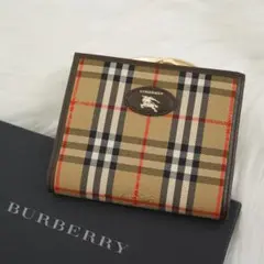 極美品　BURBERRY LONDON 折り財布　がま口財布　ノバチェック