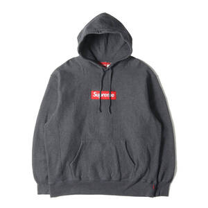 Supreme シュプリーム パーカー サイズ:L 21AW ボックスロゴ スウェットパーカー Box Logo Hooded Sweatshirt チャコール フーディー