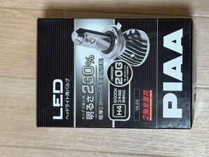 PIAA バイク用ヘッドライトバルブ LED 6000K 高速走行ロングビーム High1400/Low1000lm (純正比230%) H4 高耐振性能20G 1個入 MLE6