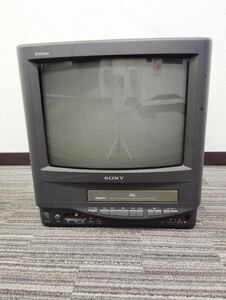 R-01132 SONY KV-14VHT1 TRINITRON COLOR TV ソニー トリニトロンカラー テレビ VHS機能付 97年製 通電確認済 015