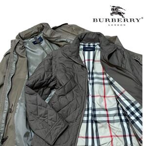 【希少2way】極上美品◆ BURBERRY LONDON バーバリーロンドン ◆ダウン インナー ダウンジャケット アウター ミリタリージャケット サイズM