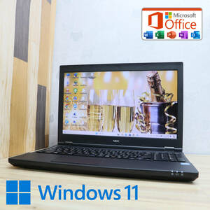 ★美品 500GB★VK16EX-T Celeron 3855U Win11 MS Office 中古品 ノートPC★P69462