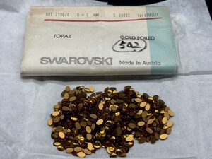 ☆ほぼ未使用 SWAROVSKI スワロフスキー ヴィンテージ ルース 2190/4 6×4MM 5gross TOPAZ トパーズ 裸石 デコ R-236