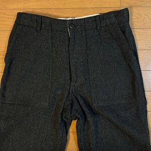 エンジニアード ガーメンツ ウール ファティーグパンツ W32 太め チャコールグレー ENGINEERED GARMENTS ネペンテス ビームス 