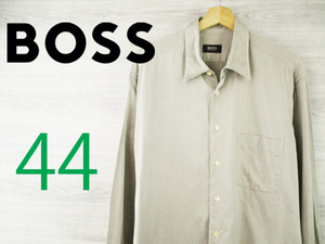 春夏 HUGO BOSS●ヒューゴボス＜コットン 長袖シャツ＞ビッグサイズ●M361c