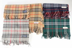 【5点】 Burberrys バーバリー CASHMERE カシミア100％ LAMBSWOOL 100％ ノバチェック柄 マフラー ファッション小物 まとめ売り 2664-MS