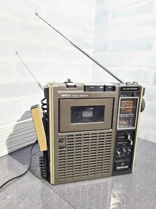 【ジャンク品】管1K10 National FM-AMラジオカセット レコーダー　 RQ-540　MAC GT RADIO CASSETTE　通電OK 