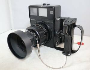 ⑦安価スタートMAMIYAマミヤUNIVERSALユニバーサル中判フィルム カメラ1:4.7/F=127㎜/POLAROIDポラロイド/グリップ付き