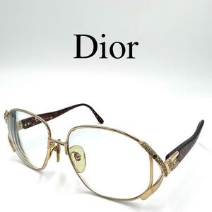 Christian Dior ディオール 眼鏡 度入り ラインストーン ケース付