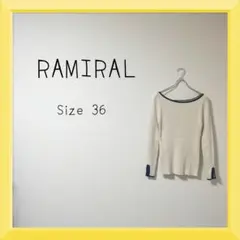 1-442 RAMIRAL ボードネックリブニット