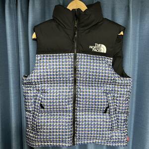 Supreme studded nuptse vest royal THE NORTH FACE ヌプシ 