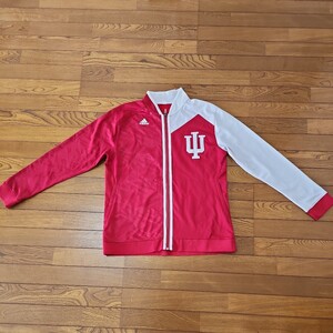 adidas ジャージ トラックジャケット　Lサイズ　アディダス　indiana hoosiers インディアナ大学　フーシャーズ　実物　バスケットボール　