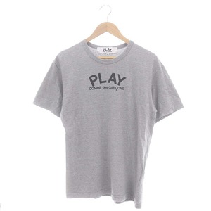 プレイコムデギャルソン PLAY COMME des GARCONS AD2022/4 ロゴプリントTシャツ カットソー 半袖 XL グレー 黒 白 AZ-T072 /DO ■OS メンズ