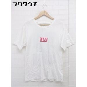 ◇ A day in the life UNITED ARROWS ロゴ 半袖 Tシャツ カットソー サイズL ホワイト レディース