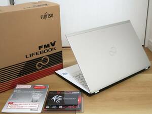 ★超美品★Core i7-3632QM/新品256GB SSD/8GBメモリ/ブルーレイドライブ/Win11/Office 2010★富士通LIFEBOOK AH45/J アルマイトホワイト★