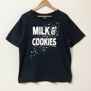 atmos 別注 NumberNine MILK&COOKIES Tシャツ 黒 4サイズ ナンバーナイン 半袖 カットソー Tee archive 4070180