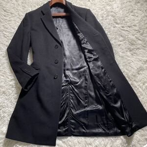 超ド級のXXL!!!極上のカシミヤ!!!【アルマーニ ARMANI COLLEZIONI】超一流の象徴!!!溢れ出す高級感!!! チェスターコート ロング丈◎ 54 2XL