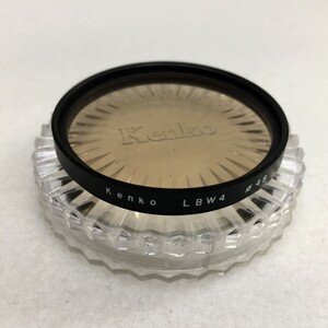 Kenko LBW4 φ49 ケンコー 49mm ねじ込み式 色温度変換フィルター LBW4 アンバー系 フィルムカメラ撮影用 ケース付 現状品 ／ 04-00721