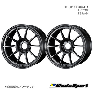 WedsSport/TC105X FORGED ランサーエボリューション10 CZ4A アルミホイール2本セット【18×8.5J 5-114.3 INSET32 EJ-TITAN】0073957×2