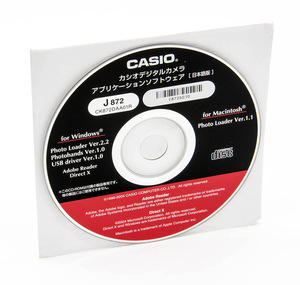 CASIO Digital Camera Software J872 Photo Loader 2.2 Photohands 1.0 USB driver 1.0 CD-ROM Windows Macintosh 中古 ディスクのみ