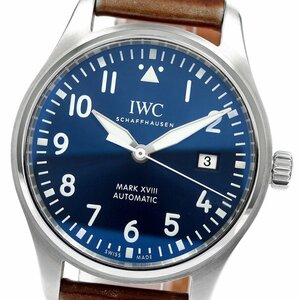 IWC IWC SCHAFFHAUSEN IW327004 パイロットウォッチ マークXVIII プティ・プランス デイト 自動巻き メンズ 保証書付き_804181